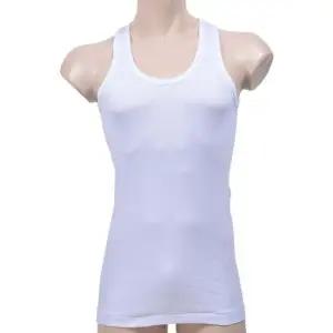 (BYC)편안한 면100% 백색 남성 빅사이즈 런닝-110