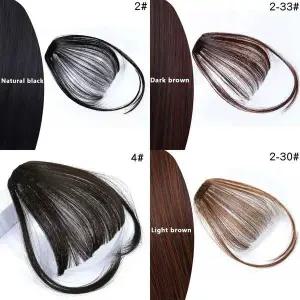 시스루뱅 앞머리 가발 헤어피스 자연스러운 스타일링