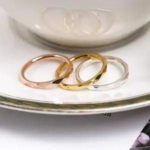 [골드스마일](실버) 심플 컷팅 반지(두께 2mm)