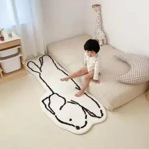 귀여운 고양이 발매트 미끄럼방지 침실 거실 주방 카페트 러그 거실 카페트 현관 L