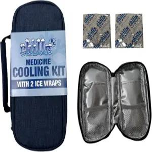 CHILLZ Rx 단열 인슐린 여행 케이스 TSA 승인 - 펜용 의약품 쿨러 재사용 가능한 스 랩 시트 2장이 포함된