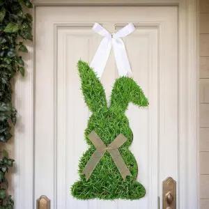 현관문 벽 장식용 글리틴셀 26인치 부활절 도어 화환 인조 토끼 행거 사인과 봄 여름 농가 창문 앞 현관을