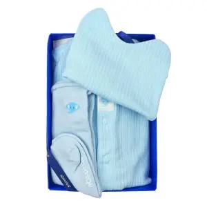 [압소바](마산점)[압소바 26년S/S 임신출산백일돌선물]솔링 코튼모달 바디슈트(모자,장말) A1110630C 블루