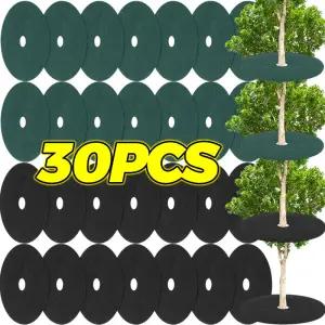 나무 멀치 링 자외선 차단 잡초 방지 매트 오래 지속되는 검정색 녹색 정원 식물 뿌리 보호 야외 조경 제거