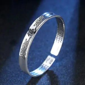 [셀러에이드]불교 패션팔찌 남녀공용팔찌 은 실버뱅글팔찌