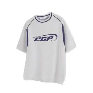 코드그라피 CGP 로고 배색 반팔 니트_라이트그레이 961990