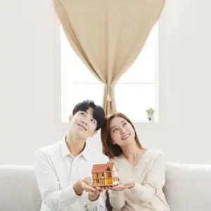 셀프 암막 커튼 패브릭 붙이는 가림막 커텐 1.5x2m 암막커튼 방한커튼 거실커튼 가림막커튼