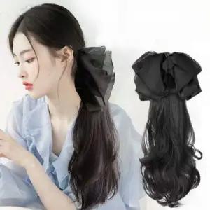 [골드스마일]헤어 메쉬 분리형 부분가발 여성 집게 플라워 팬던트