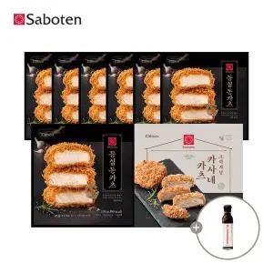 [사보텐]일본 정통 수제 돈까스 등심 7팩+오리지널 카사네 1팩 + 돈까스 소스
