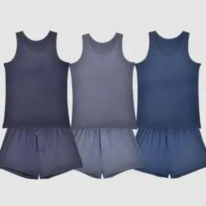 모던한 데일리 컬러 남성 런닝 트렁크 팬티 세트