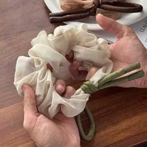 [콩심팥심]똥 머리 헤어 머리 곱창 끈 밴드 묶음 스크런치 코디 곱창헤어밴드