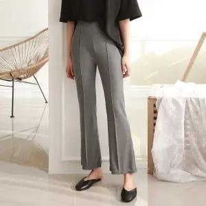 여성 골지 핀턱 부츠컷 스판 밴딩 바지 트레이닝 츄리닝 팬츠 -WPN0196- 봄 가을