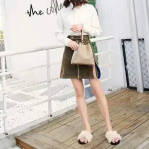 버킷백 모던 배색 여행용 포인트 라인 복조리백 가방