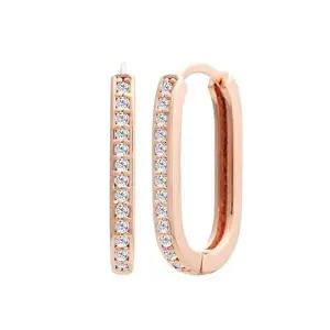 [미니아트]메리S 14K 금침 로즈골드 큐빅 클립 데일리 심플 원터치 링 귀걸이