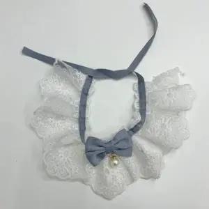 ( )강아지스카프 강아지 레이스 스카프 케이프 블루 M 강아지케이프