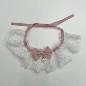 ( )강아지스카프 강아지 레이스 스카프 케이프 핑크 M 강아지케이프