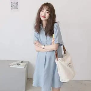 키밍 XAJ864J1 반팔 임산부 셔츠 원피스 빅사이즈 루즈핏 여름