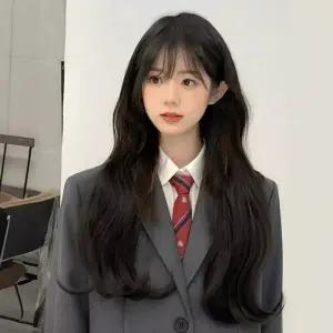 웨이브 긴머리 가발 여성 메쉬 예쁜 통가발