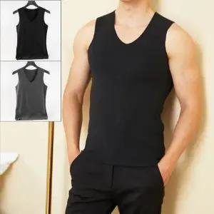 남성 슬림핏 브이넥 민소매 이너웨어 쿨 보정 나시