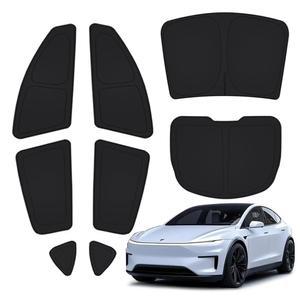 테스뷰티 2025 2026 테슬라 모델 Y 주니퍼 캠핑 프라이버시 커튼 8피스 스크린, 선쉐이드 UV 차단기 더 어둡게, 두꺼운 5겹 소재 액세서리 접이식