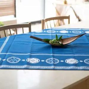 캠핑테이블보 캠핑 다용도 테이블 커버 단청 네이비 1P 피크닉 매트 캠핑식탁보