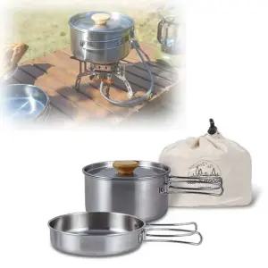 캠핑식기 캠핑 식기 백패킹 스텐 편수 냄비 후라이팬 코펠세트 캠핑코펠