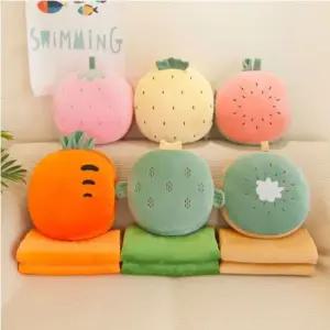 과일 쿠션 극세사 무릎담요 차량 사무실 소파 담요 극세사담요 사무실담요 캠핑담요 병원담요