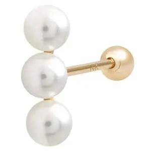 14K GOLD 진주 버블팝 기본 골드 금 피어싱 아웃컨츠 귓볼피어싱