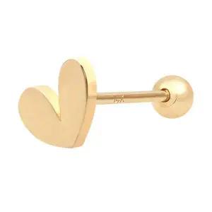 14K GOLD 하트 기본 골드 금 피어싱 아웃컨츠 귓볼피어싱