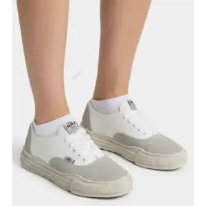 MUST IT_미하라 야스히로 BAKER OG솔 캔버스 스웨이드 로우탑 스니커즈 A12FW729 WHITE)