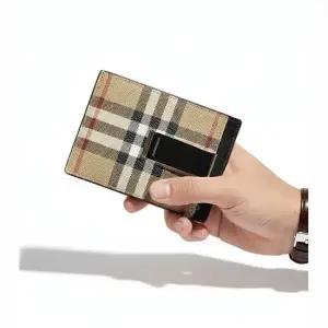 MUST IT_ Reorder Check Money Clip Card Case 8069821) 빈티지 체크 머니 클립 카드 케이스)