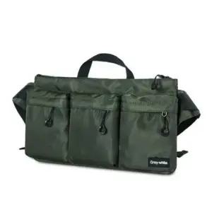 [패션] 캐주얼 힙색 포켓 바디 크로스백 가방 카키