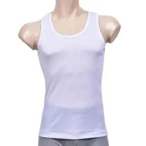 면혼방 등판 X자 골지형 남성 나시T