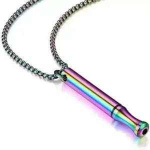 불안 를 위한 ADASTONE 호흡 목걸이 브레스링크 훈증 무증기 흡입기 금연 보조제 흡연 중단 자연스러운