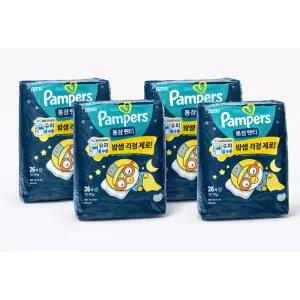 2025 팸퍼스 통잠팬티 기저귀 5단계 26매x4팩 104매