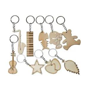 나무장식 열쇠고리/ 키고리 키체인 키링 팬던트 diy 공예 만들기 꾸미기 재료 부자재