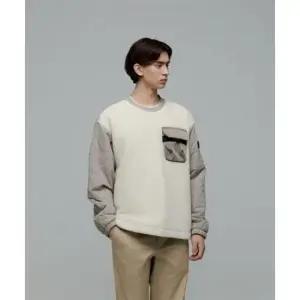 내셔널지오그래픽 N244MSW160 필름메이커 나이트 슛 플리스 우븐 맨투맨 IVORY 358062