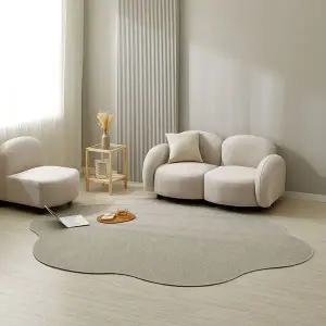 [NS홈쇼핑][르헤브] 워셔블 사이잘룩 사선 비정형 수플레 러그 (100x150)..[35808136]