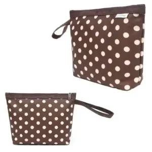 [패션] 휴대용 패션 파우치 보조 가방 지갑 클러치백 브라운