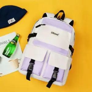 [패션] 중학생 백팩 학생 초등 선물 컬러 가방 아이보리