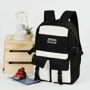 [패션] 중학생 백팩 학생 초등 선물 컬러 가방 블랙