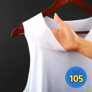 남성 남성용 나시티 심리스나시 V넥 무봉제 화이트105