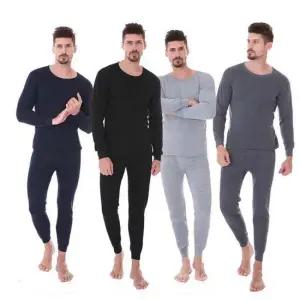 남성용 이너 웨어 신축성 좋은 기모 상하의 내복 세트