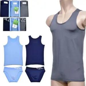 시원한 아이스쿨 남성 인견 런닝 브리프 세트 3매입