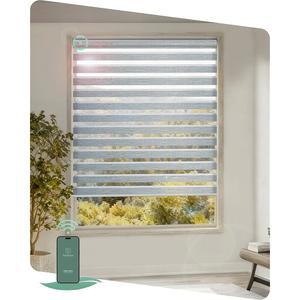 YOOLAX 전동 블라인드 실내 창문 조명 원격 가리개 얼룩말 블라인드 제어 수평 창문용