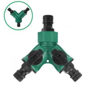 정원 물 파이프 커넥터 스위치가있는 3 방향 플라스틱 밸브 조경 꽃 심기 용 호스
