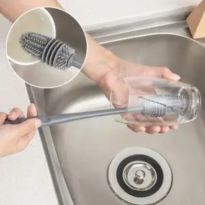 세척솔 젖병솔 브러쉬 물병 물컵 텀블러 젖병 실리콘