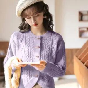 EAS 러블리 꽈배기 떡볶이 버튼 가디건 5Color