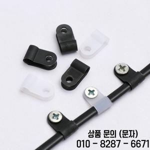 100PCS R 형 나일론 케이블 클램프 플라스틱 P 클립 검정색 패스너 장착 고정 하드웨어 전기 피팅