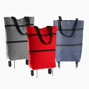 접이식 장바구니 휴대용 쇼핑 핸드 카트 손수레 시장 바구니 마트 캐리어 바퀴달린_24844752